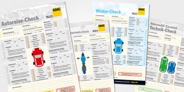 ADAC Sicherheits-Checklisten: Selbstdurchschreibesätze (Autoreise-Check, Motorrad-Sicherheits-Check, Winter-Check, Wohnmobil Technik-Check)