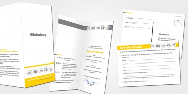 HFM - Einladung mit Antwortkarte: Gestaltung und Produktion einer Einladung zu einer Sportler-Ehrung (inkl. Antwortkarte)